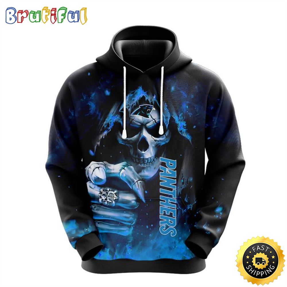 NFL Carolina Panthers 3D Hoodie All Over Print Skull Elevate Your Game