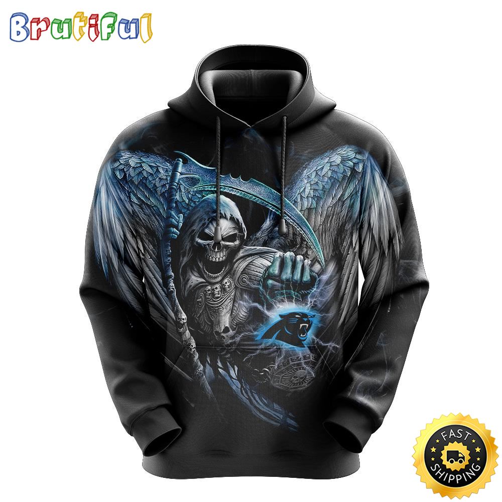 NFL Carolina Panthers 3D Hoodie All Over Print Skull Stay Cozy and Stylish