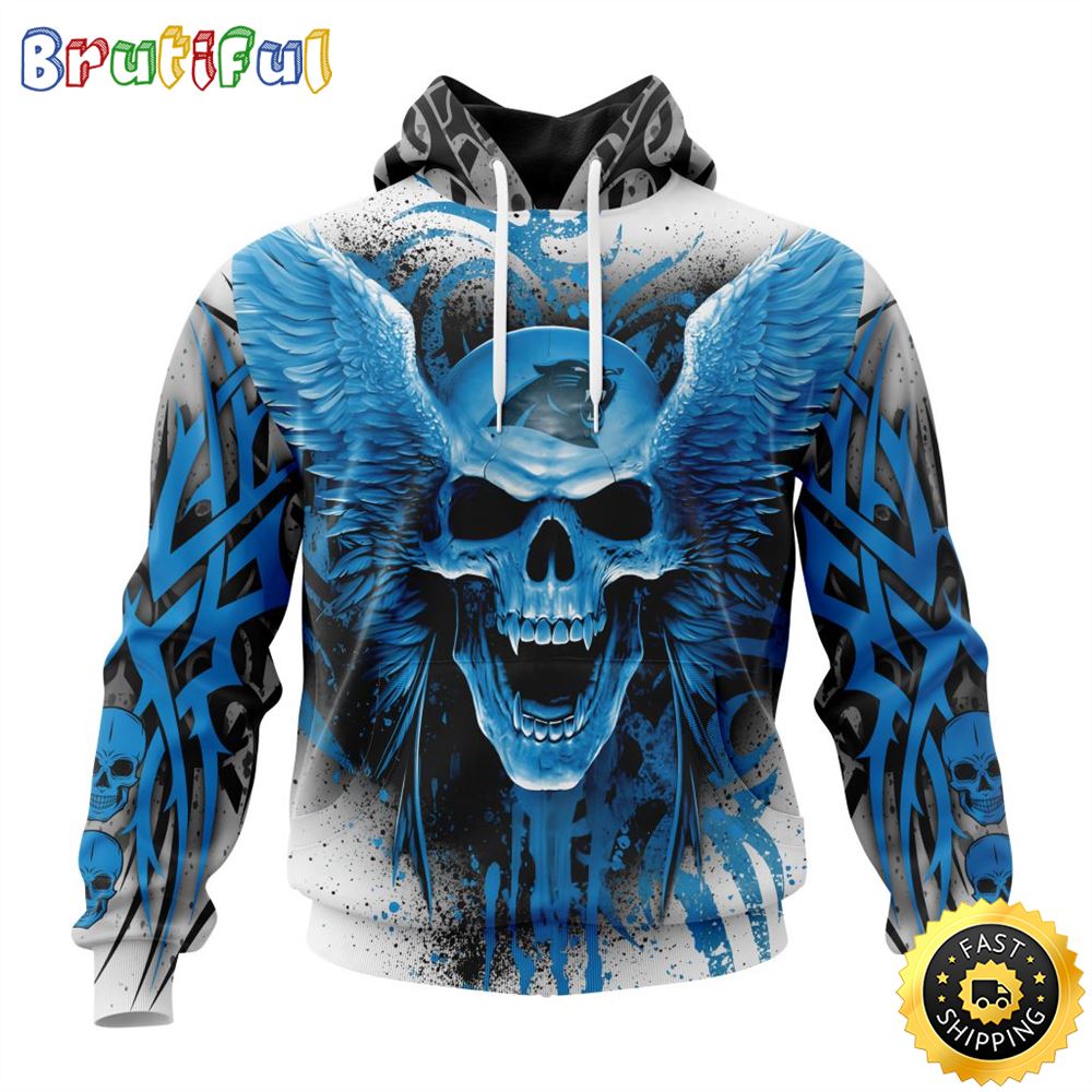 NFL Carolina Panthers 3D Hoodie All Over Print Special Kits With Skull Unite In Team Colors