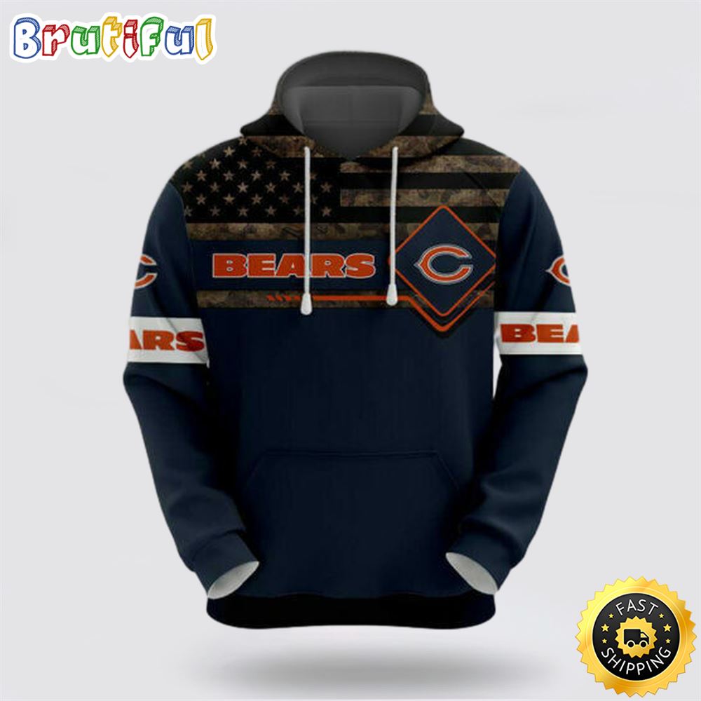 NFL Chicago Bears 3D Hoodie All Over Print Shirts Celebrate Your Team In Style