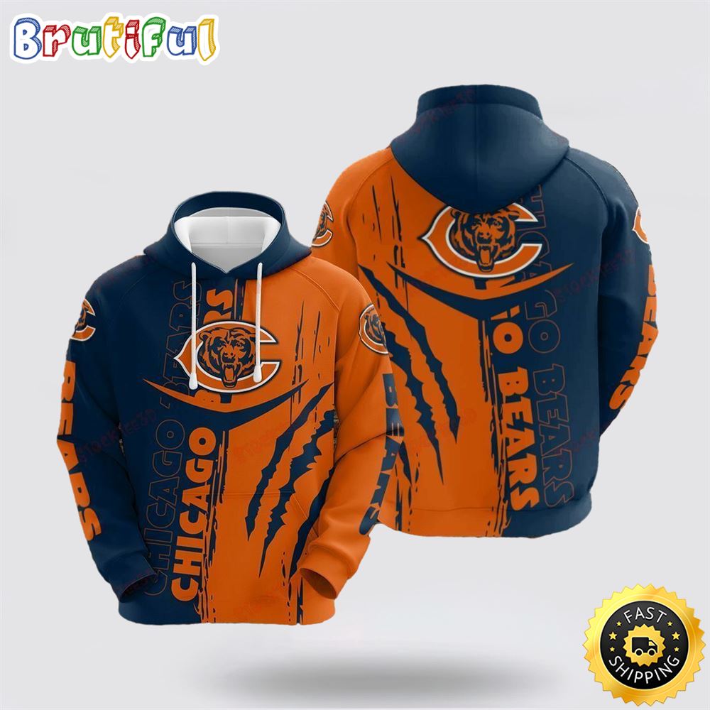 NFL Chicago Bears 3D Hoodie All Over Print Shirts Elevate Your Game Day Look