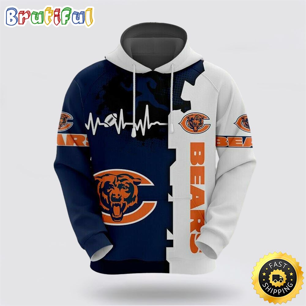 NFL Chicago Bears 3D Hoodie All Over Print Shirts Get Ready For Game Day