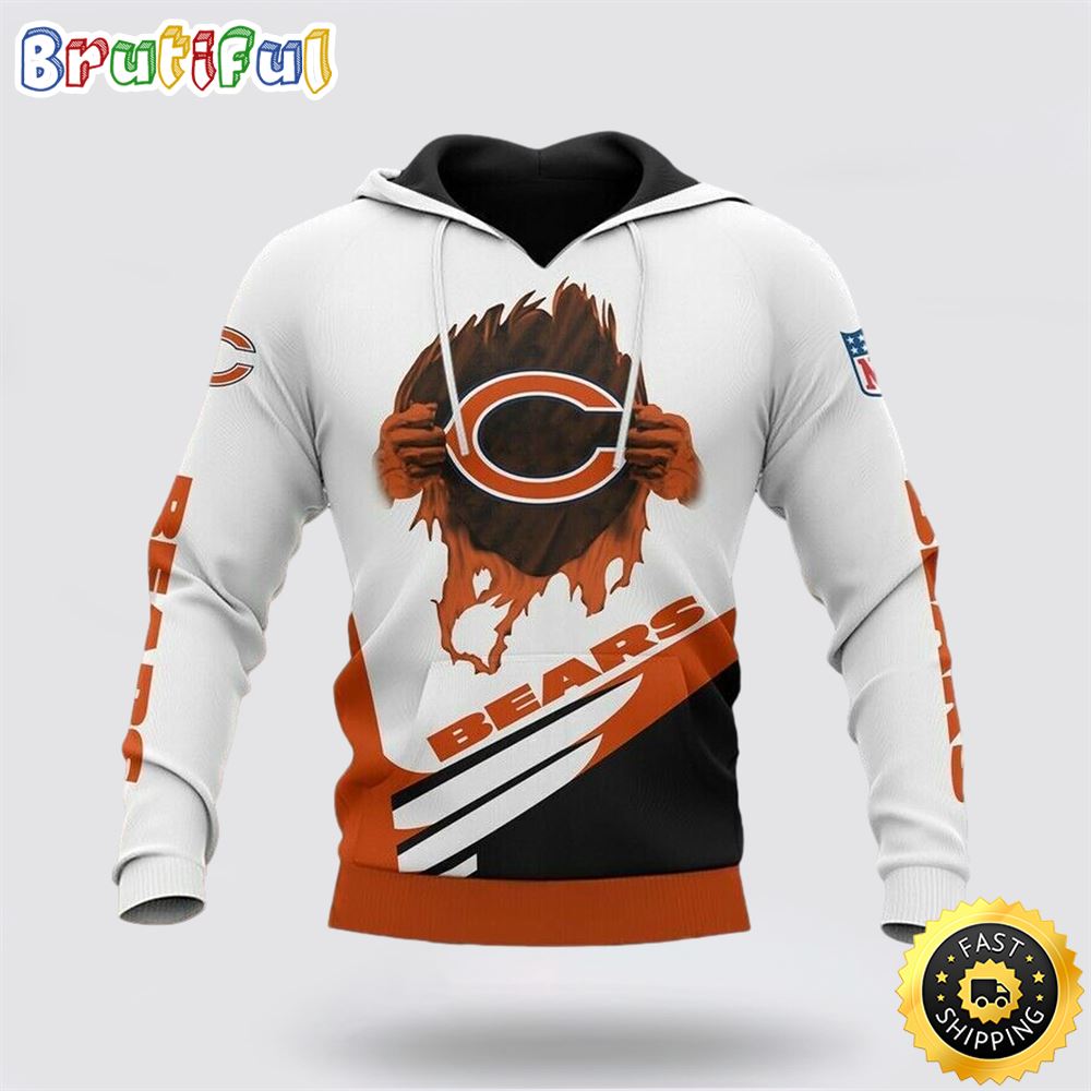 NFL Chicago Bears 3D Hoodie All Over Print Shirts Perfect Fan Gear For Football Season