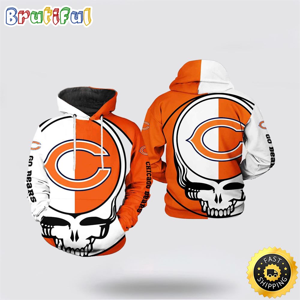 NFL Chicago Bears 3D Hoodie Printed Grateful Dead Show Team Pride