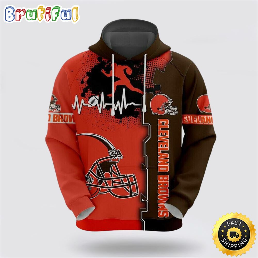 NFL Cleveland Browns 3D Hoodie All Over Print Shirts Elevate Your Game Day Look