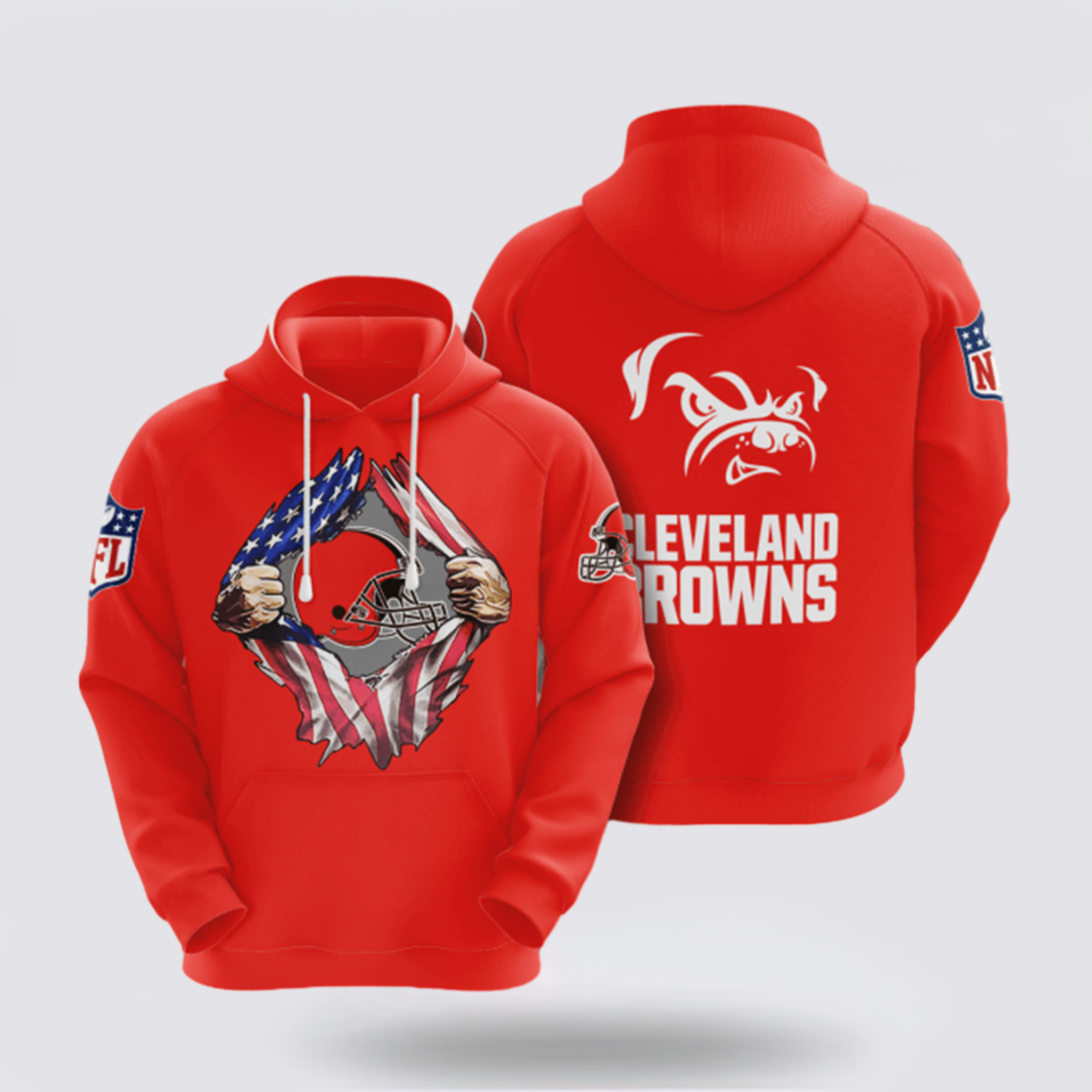 NFL Cleveland Browns 3D Hoodie All Over Print Shirts Stay Cozy And Stylish