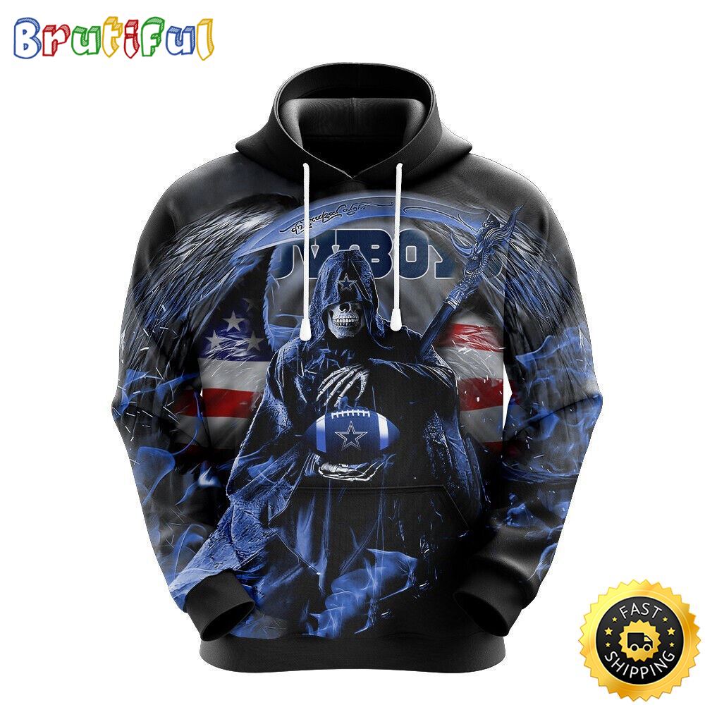 NFL Dallas Cowboys 3D Hoodie All Over Print Skull Stand Out In The Crowd