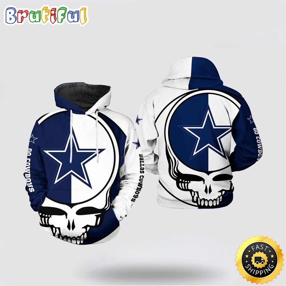 NFL Dallas Cowboys 3D Hoodie Printed Grateful Dead Show Team Pride