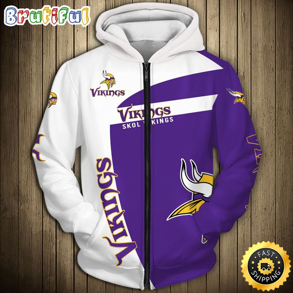 N.F.L.Minnesota Vikings & Skol Vikings 3D Hoodie All Over Print Shirts