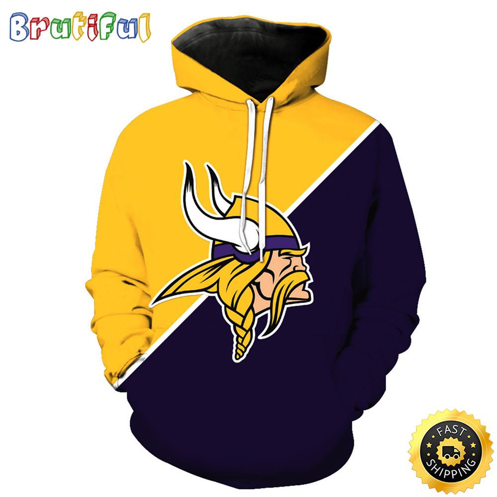 N.F.L.Minnesota Vikings 3D Hoodie All Over Print Shirts