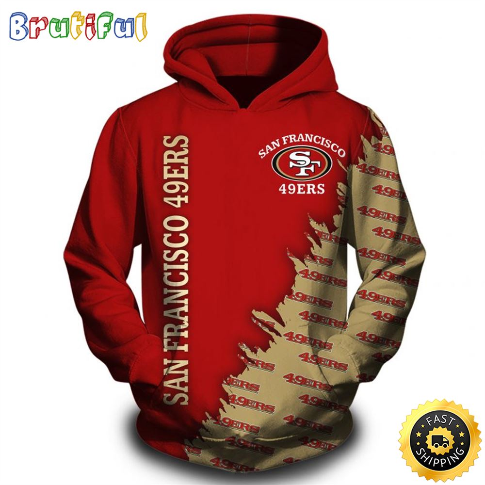 N.F.L.San Francisco Classic 49ers Team Colors All Over Print Shirt