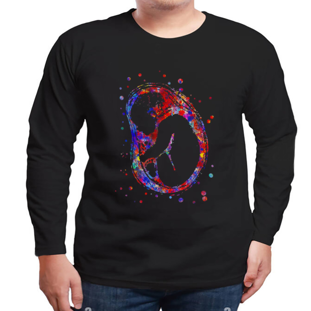Fetus Foetus Baby’s Development Watercolor shirt 3 Longsleeve tshirt