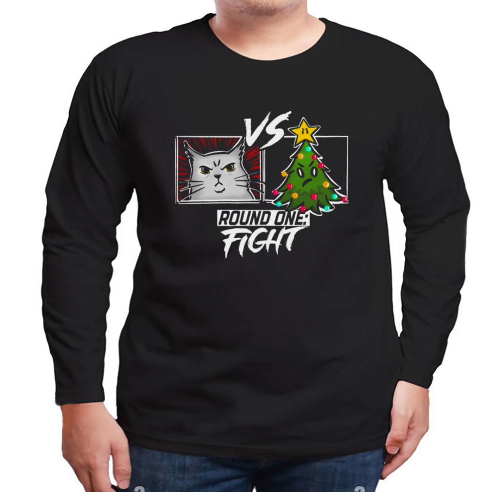 Funny Cat Christmas Tree Cat Versus Christmas Tree Gift Cat Lovers shirt 3 Longsleeve tshirt