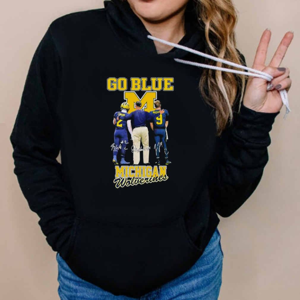 Go Blue Michigan Wolverines Signature T-Shirt 5 Hoodies