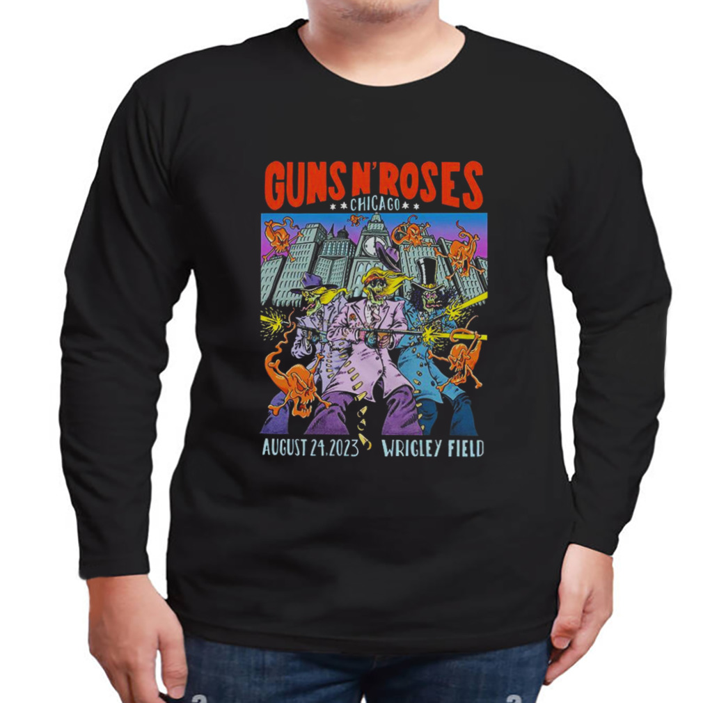 Guns N Roses Tour Tonight In Chicago August 24 2023 Wrigley Field Fan Gifts T-Shirt 3 Longsleeve tshirt