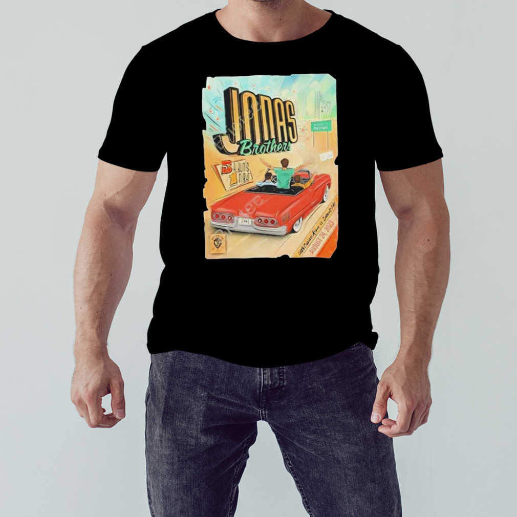 Jonas brother the tour detroit art design T-shirt 1 Unisex tshirt