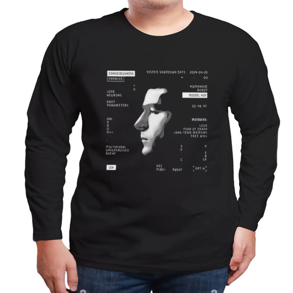 Lex fridman consciousness enabled lex art design t-shirt 3 Longsleeve tshirt
