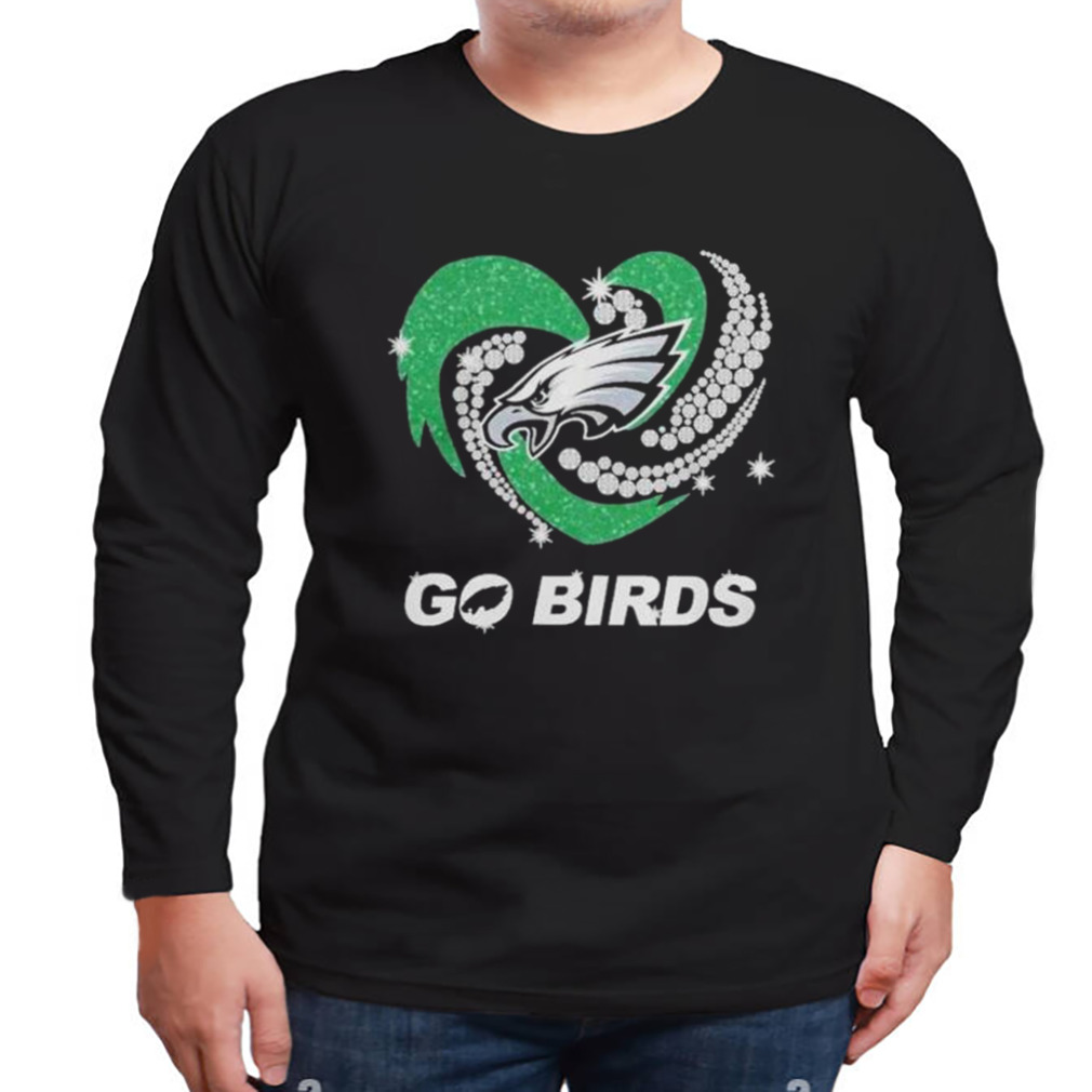 Philadelphia Eagles Go Birds Diamond Heart Shirt 3 Longsleeve tshirt