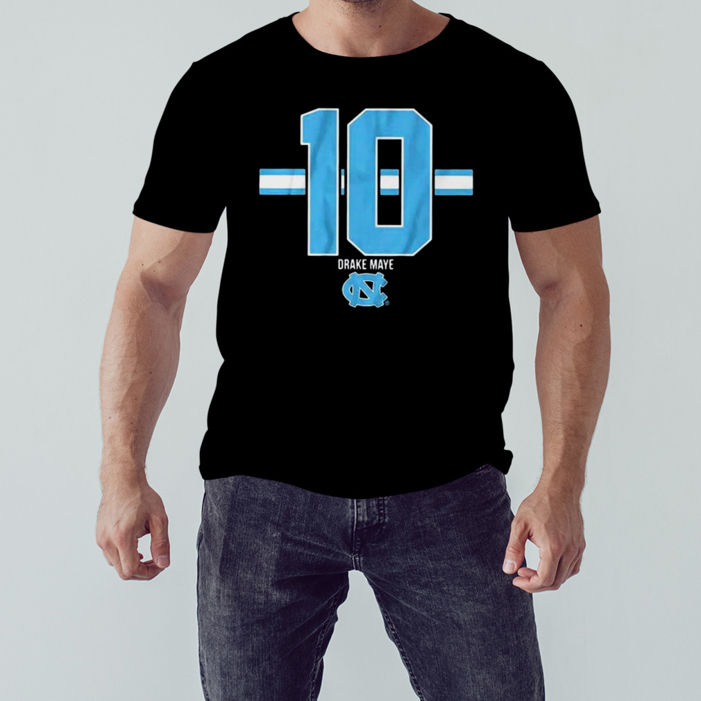 Unc Football drake maye 10 logo design T-shirt