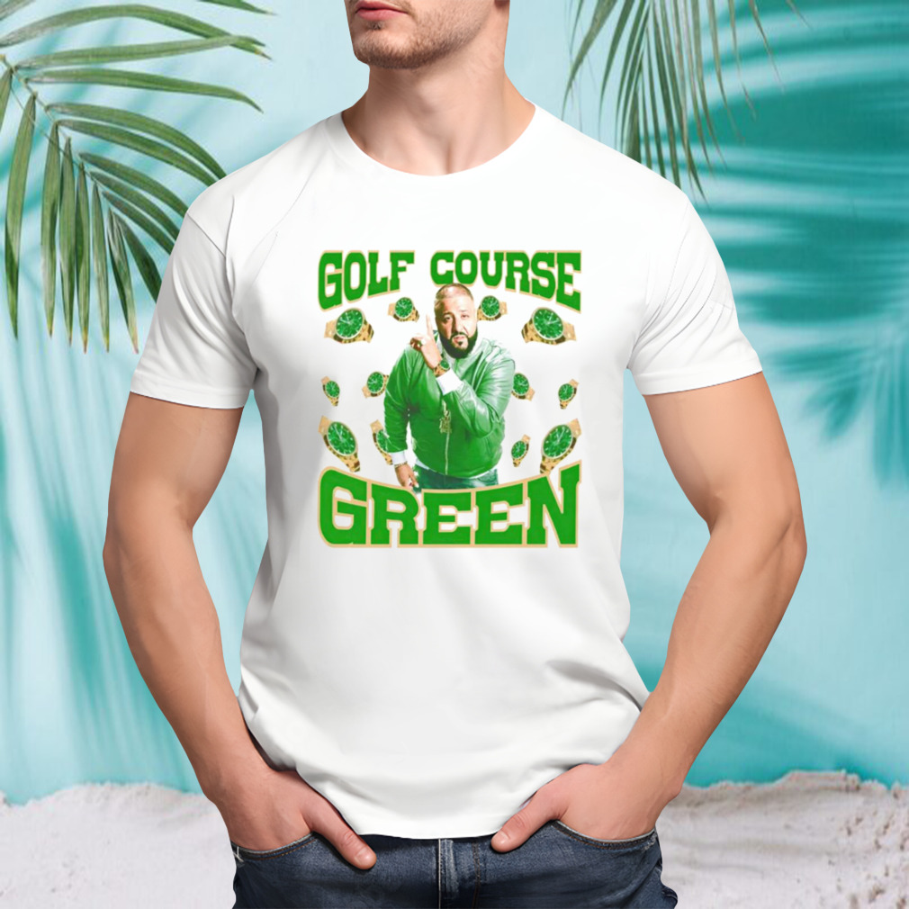 DJ Khaled golf course green shirt