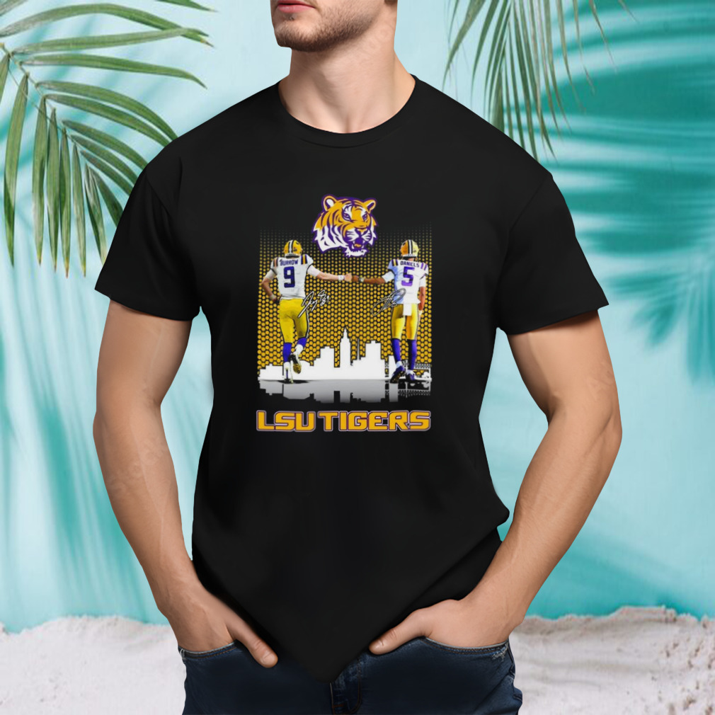 Lsu tigers Joe burrow jayden daniels city signatures Shirt