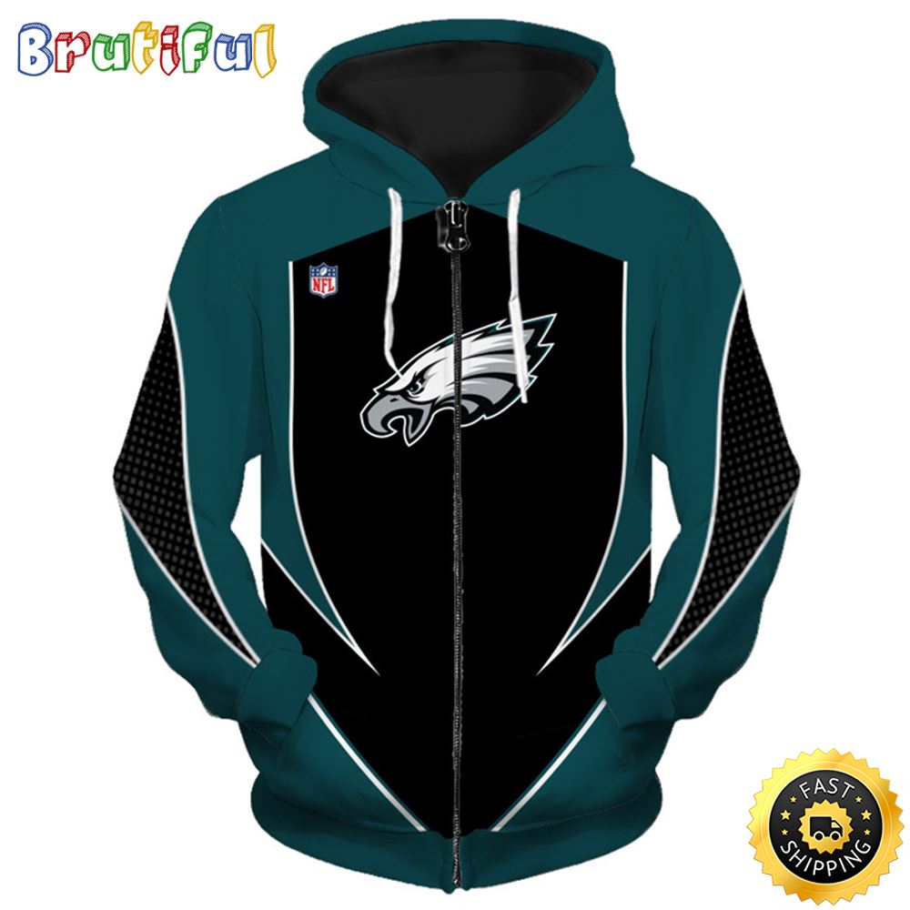 NFL Eagles & NFL Eagles Logo 3D Hoodie All Over Print Shirt