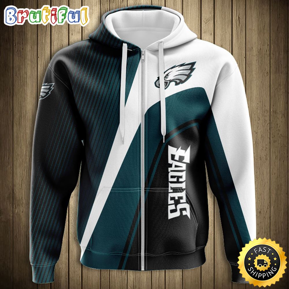 NFL Eagles Logos 3D Hoodie All Over Print Shirt