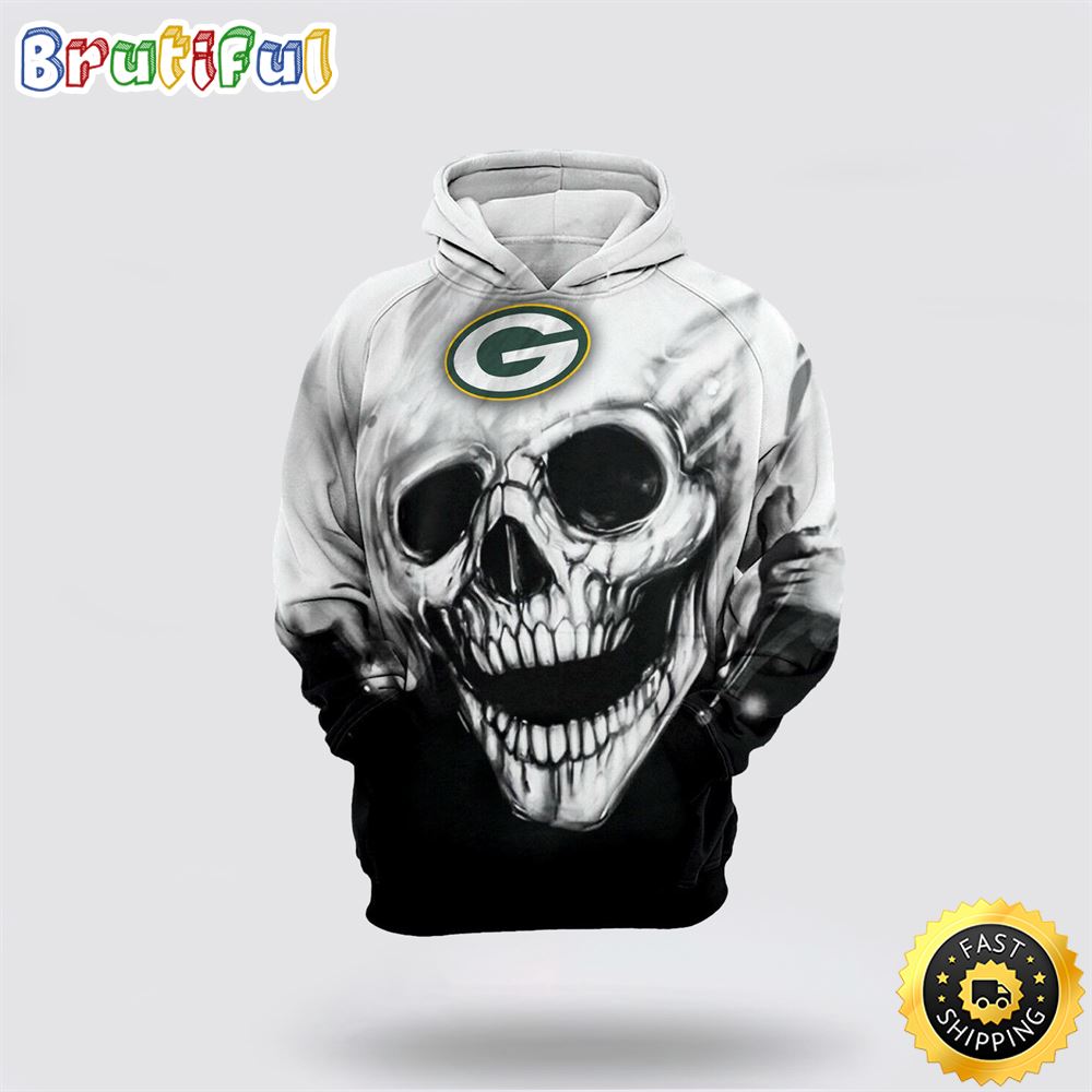 NFL Green Bay Packers 3D Hoodie All Over Print Shirts Skull Unmatched Style And Comfort