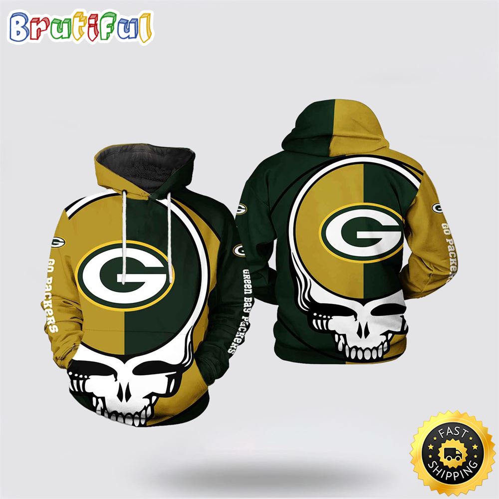 NFL Green Bay Packers 3D Hoodie Printed Grateful Dead Show Team Pride