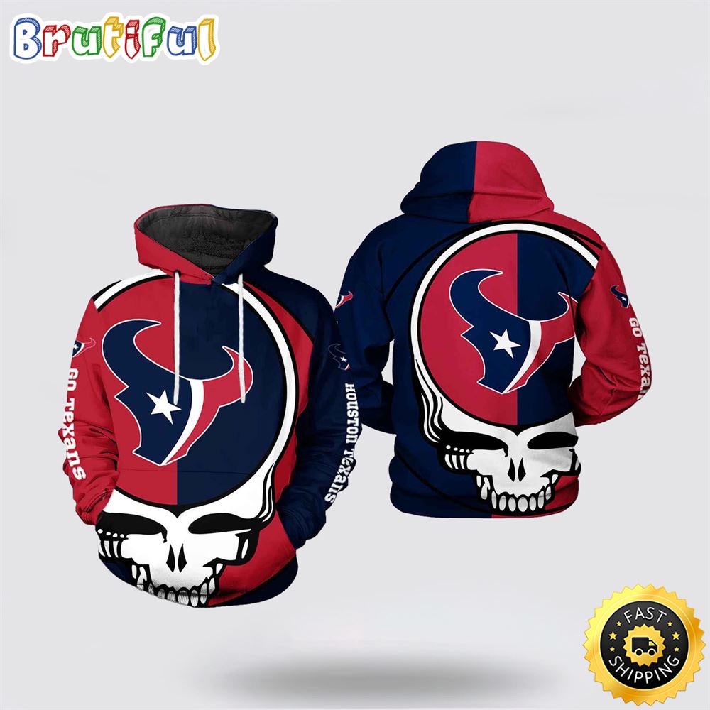 NFL Houston Texans 3D Hoodie Printed Grateful Dead Show Team Pride