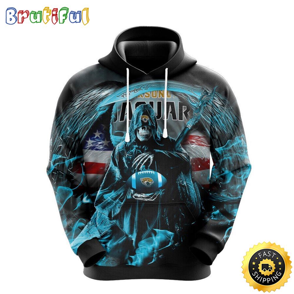 NFL Jacksonville Jaguars 3D Hoodie All Over Print Skull Ultimate Fan Gear