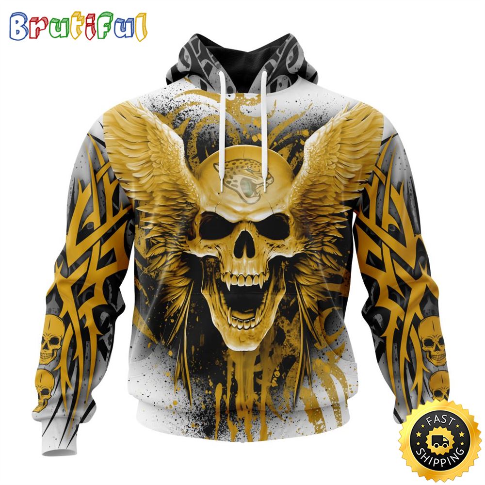 NFL Jacksonville Jaguars 3D Hoodie All Over Print Special Kits With Skull Unite In Team Colors