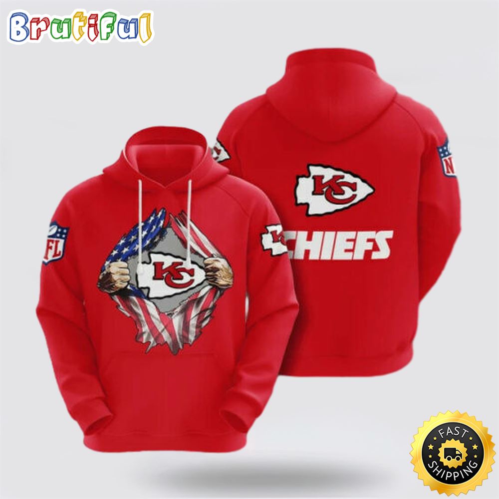 NFL Kansas City Chiefs 3D Hoodie All Over Print Shirts Celebrate Your Team In Style