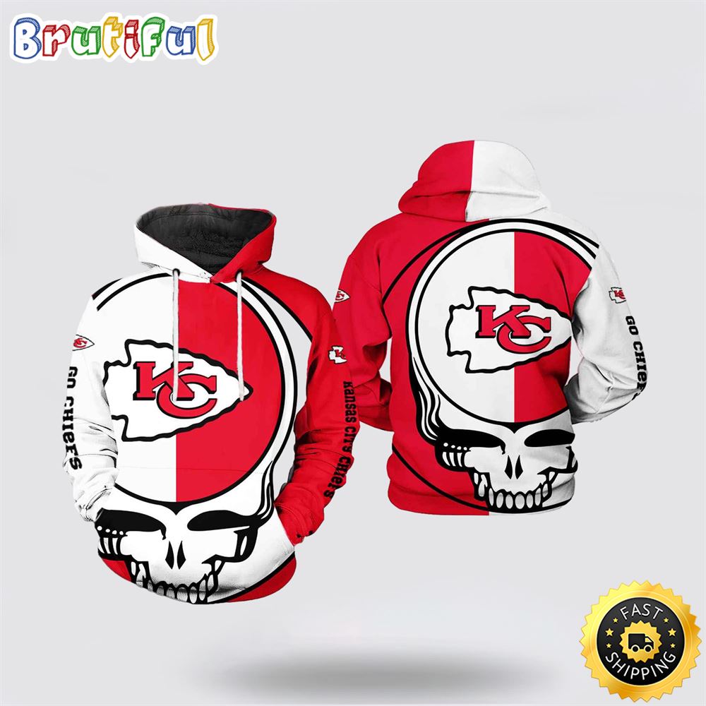 NFL Kansas City Chiefs 3D Hoodie Printed Grateful Dead Show Team Pride