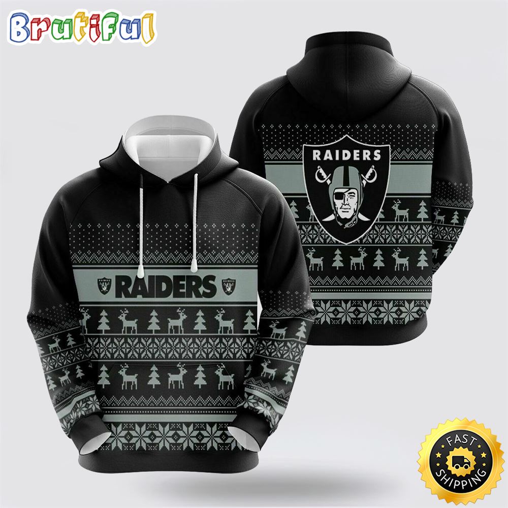 NFL Las Vegas Raiders 3D Hoodie All Over Print Shirts Elevate Your Game Day Look