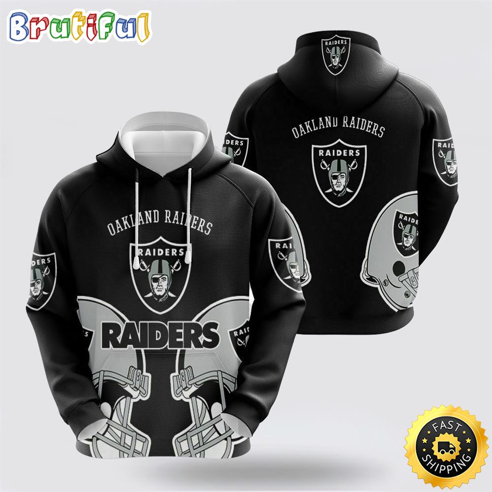 NFL Las Vegas Raiders 3D Hoodie All Over Print Shirts Stay Cozy And Stylish