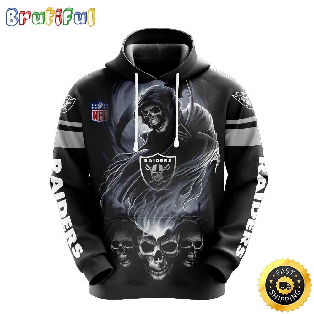 NFL Las Vegas Raiders 3D Hoodie All Over Print Skull Elevate Your Game