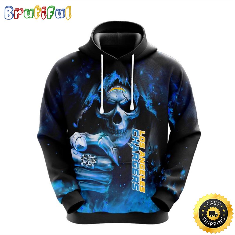 NFL Los Angeles Chargers 3D Hoodie All Over Print Skull Elevate Your Game