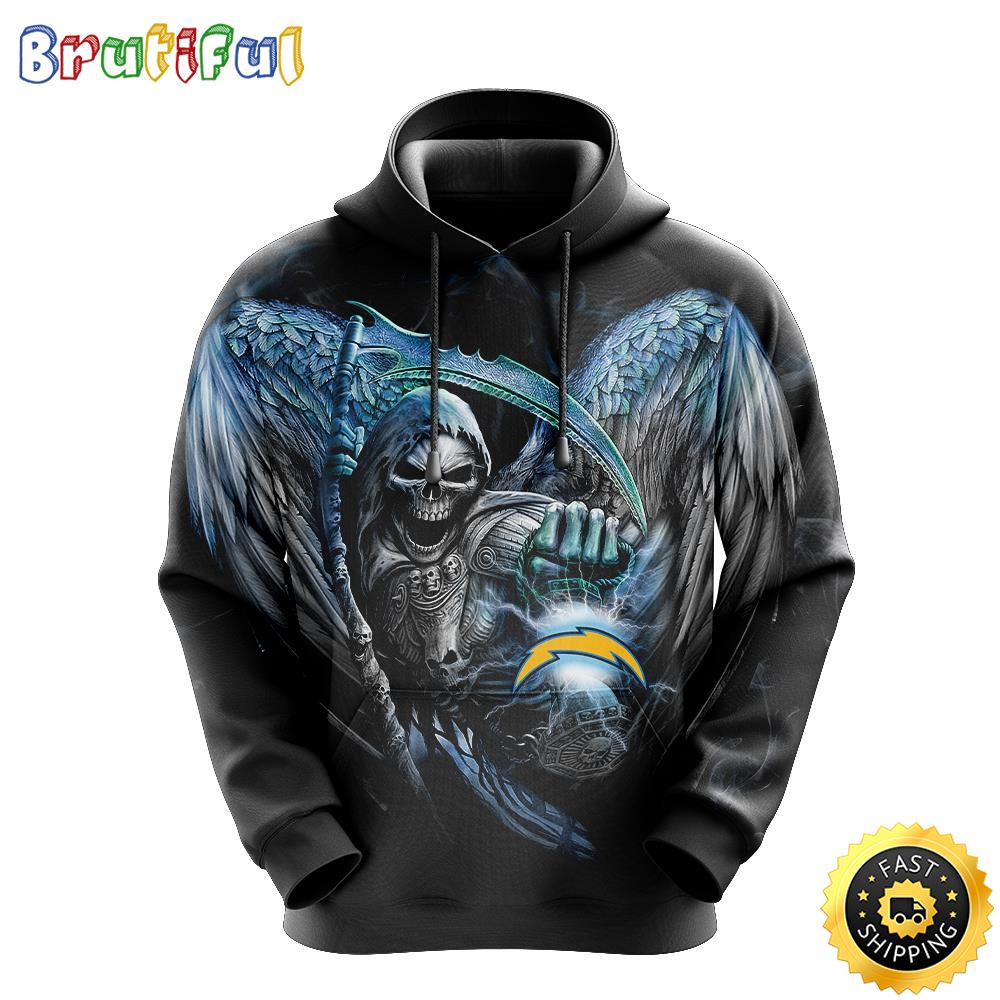 NFL Los Angeles Chargers 3D Hoodie All Over Print Skull Ultimate Fan Gear