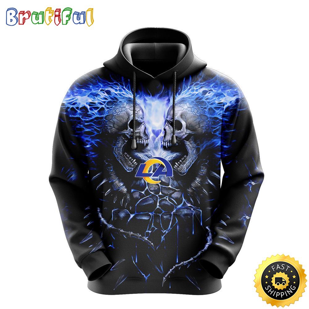 NFL Los Angeles Rams 3D Hoodie All Over Print Skull Stay Cozy and Stylish