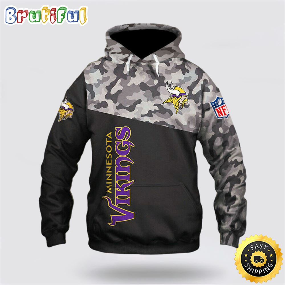 NFL Minnesota Vikings 3D Hoodie All Over Print Shirts Show Your Team Spirit