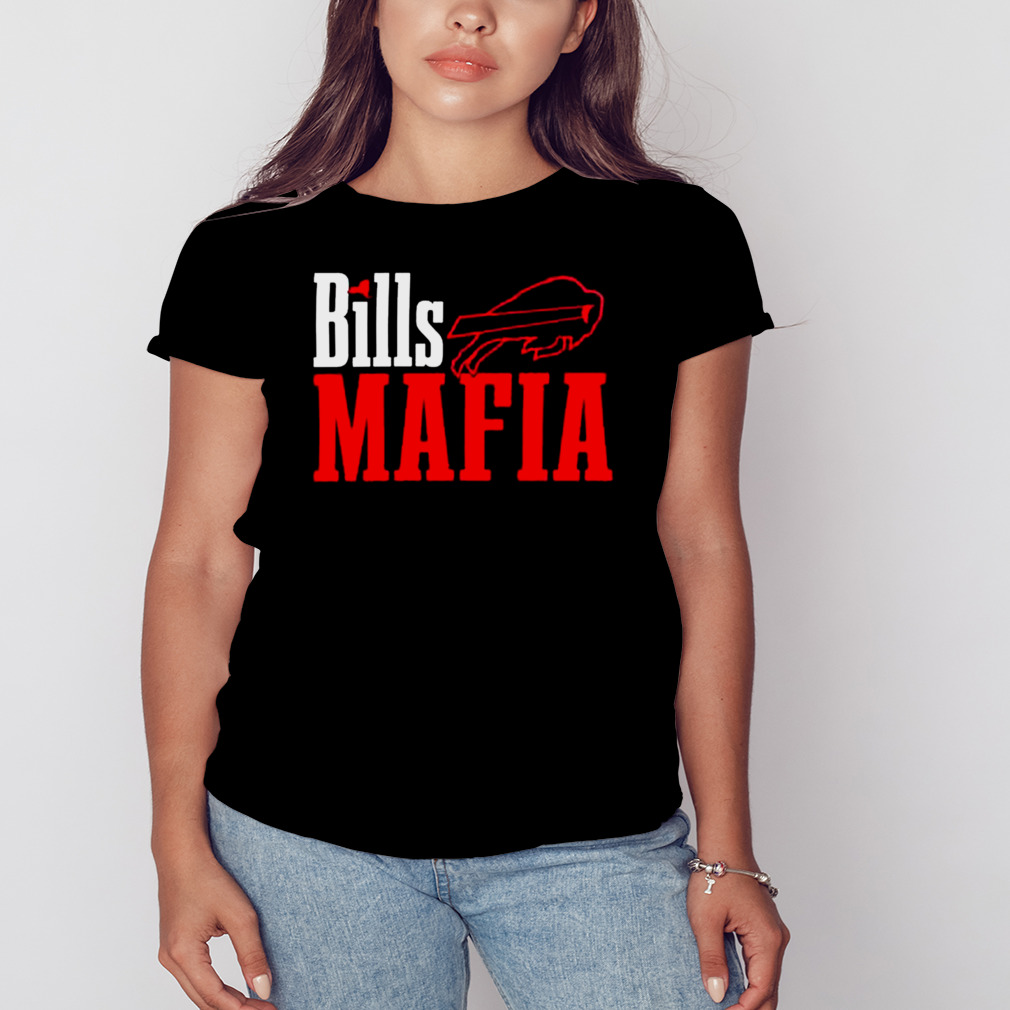 Official New era Buffalo Bills stacked Bills mafia wordmark T