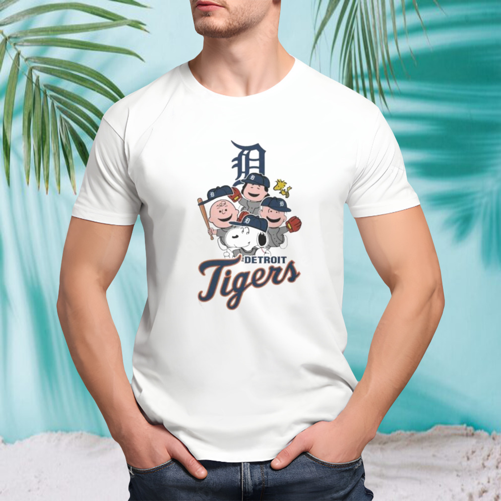 Peanuts Mlb Detroit Tigers Snoopy And Friends 2023 T-shirt