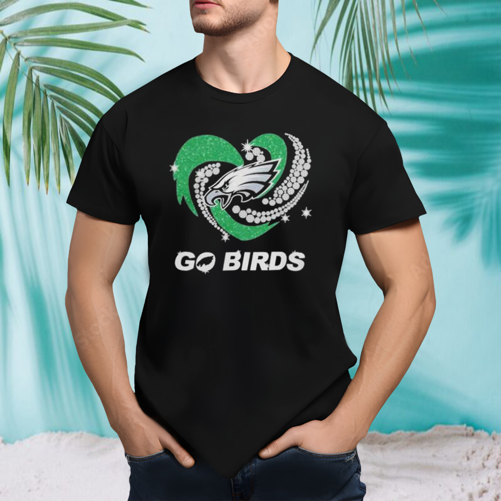 Philadelphia Eagles Go Birds Diamond Heart Shirt
