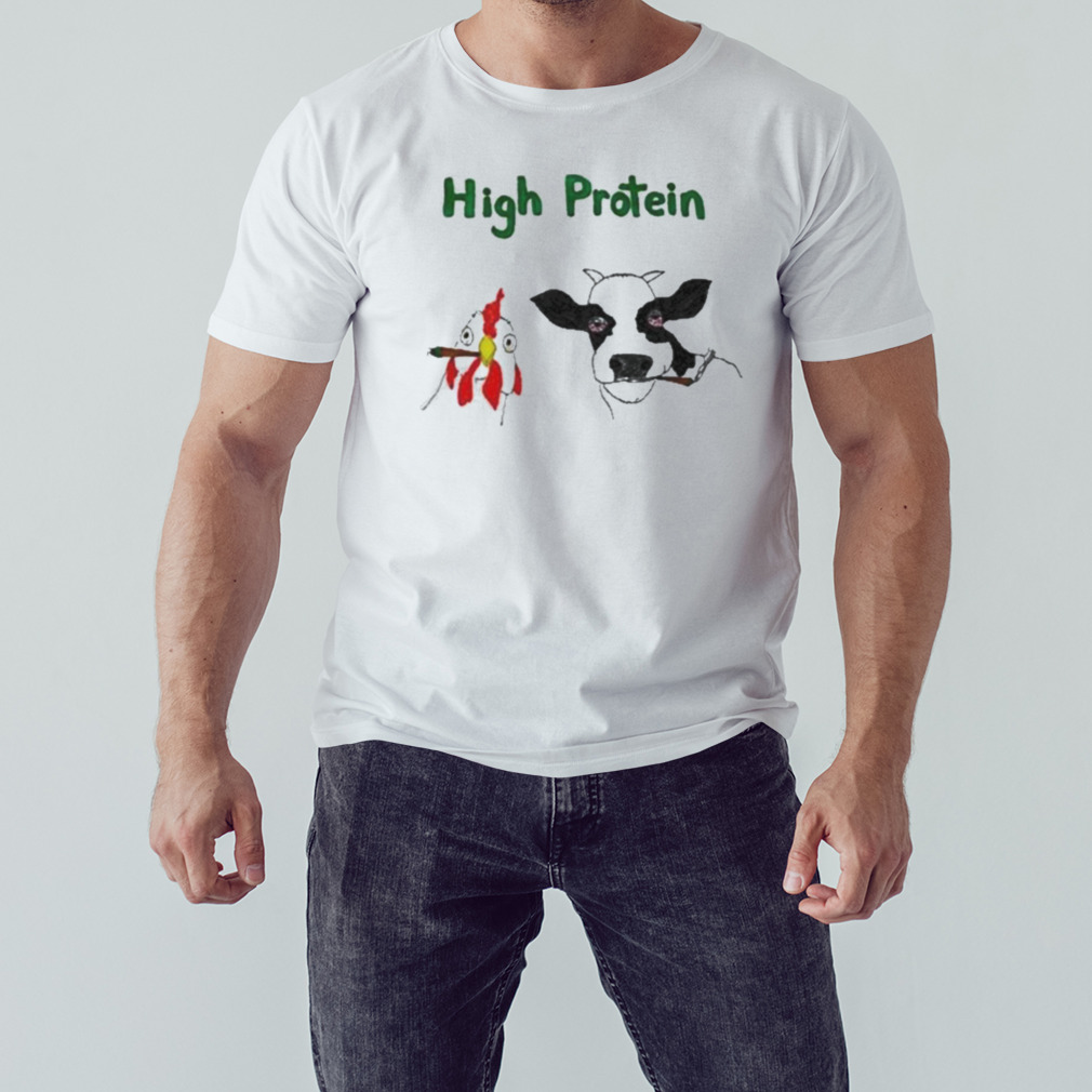 Portrait chicken and dairy cow high protein Shirt