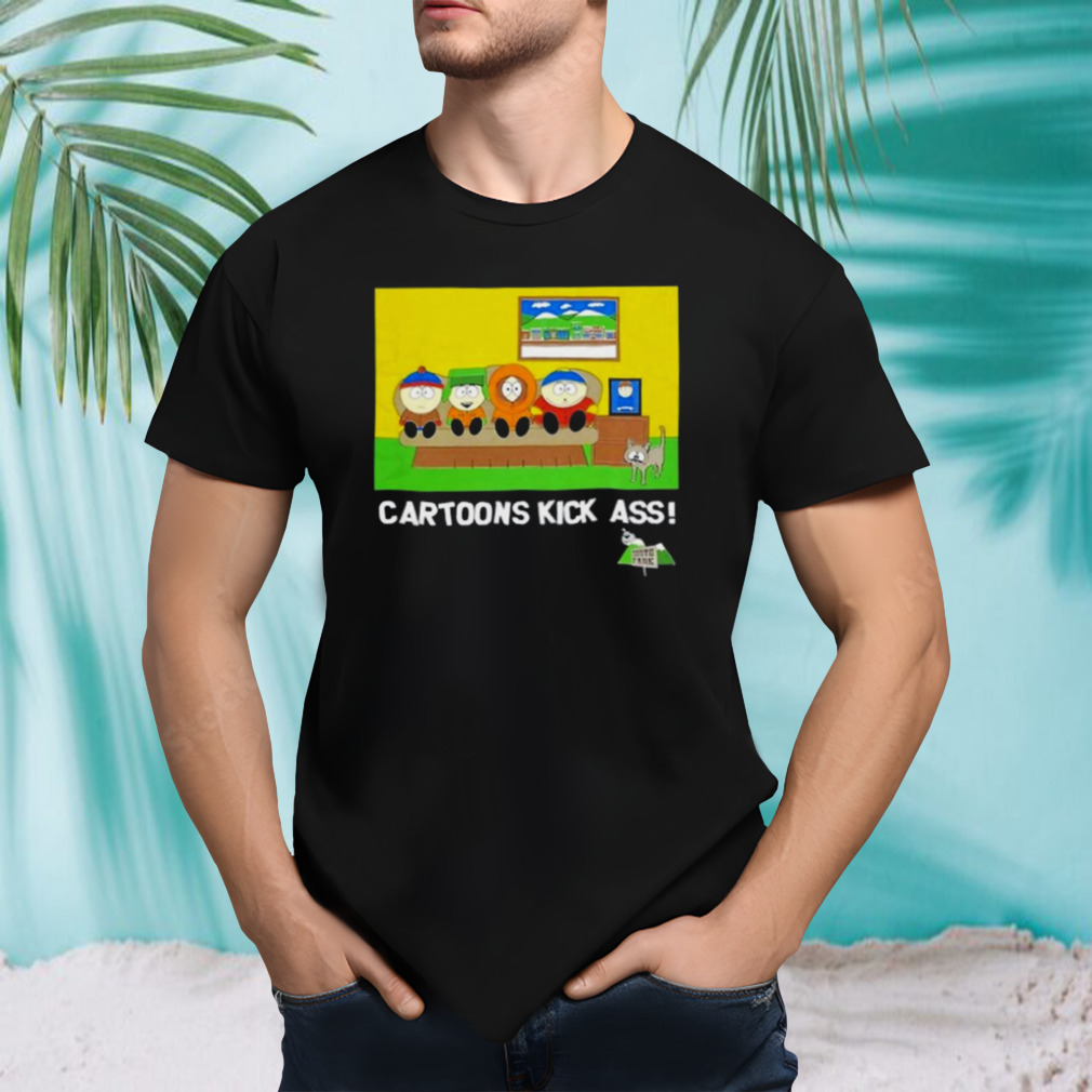 South park cartoons kick ass art design t-shirt