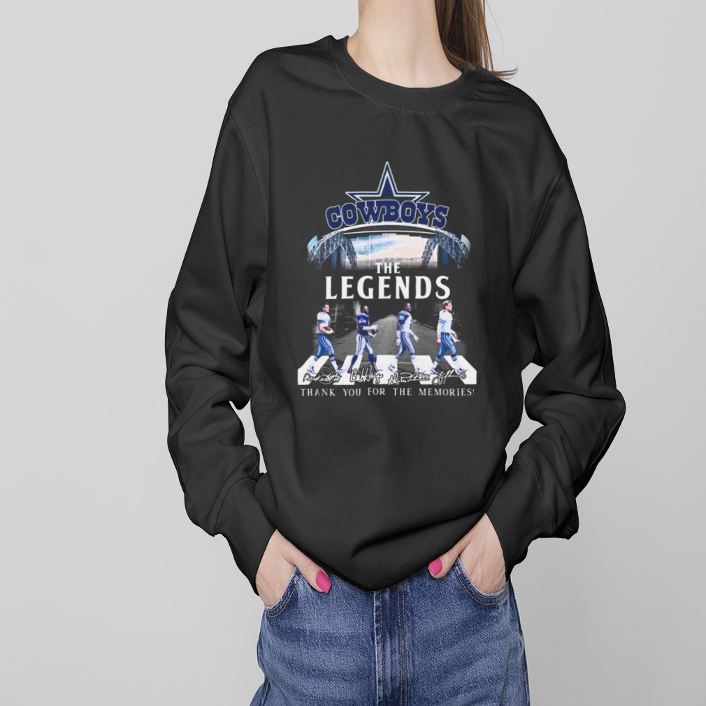 Dallas Cowboys The Legends Abbey Road Thank You For The Memories Signatures 2023 Shirt 4 Sweaters