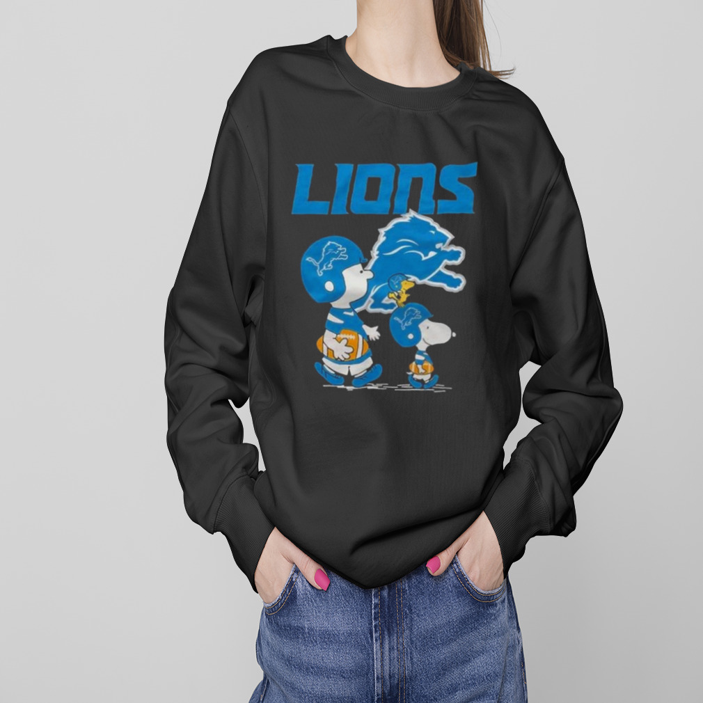 Detroit Lions Peanuts Snoopy Charlie Brown And Woodstock T-shirt 4 Sweaters