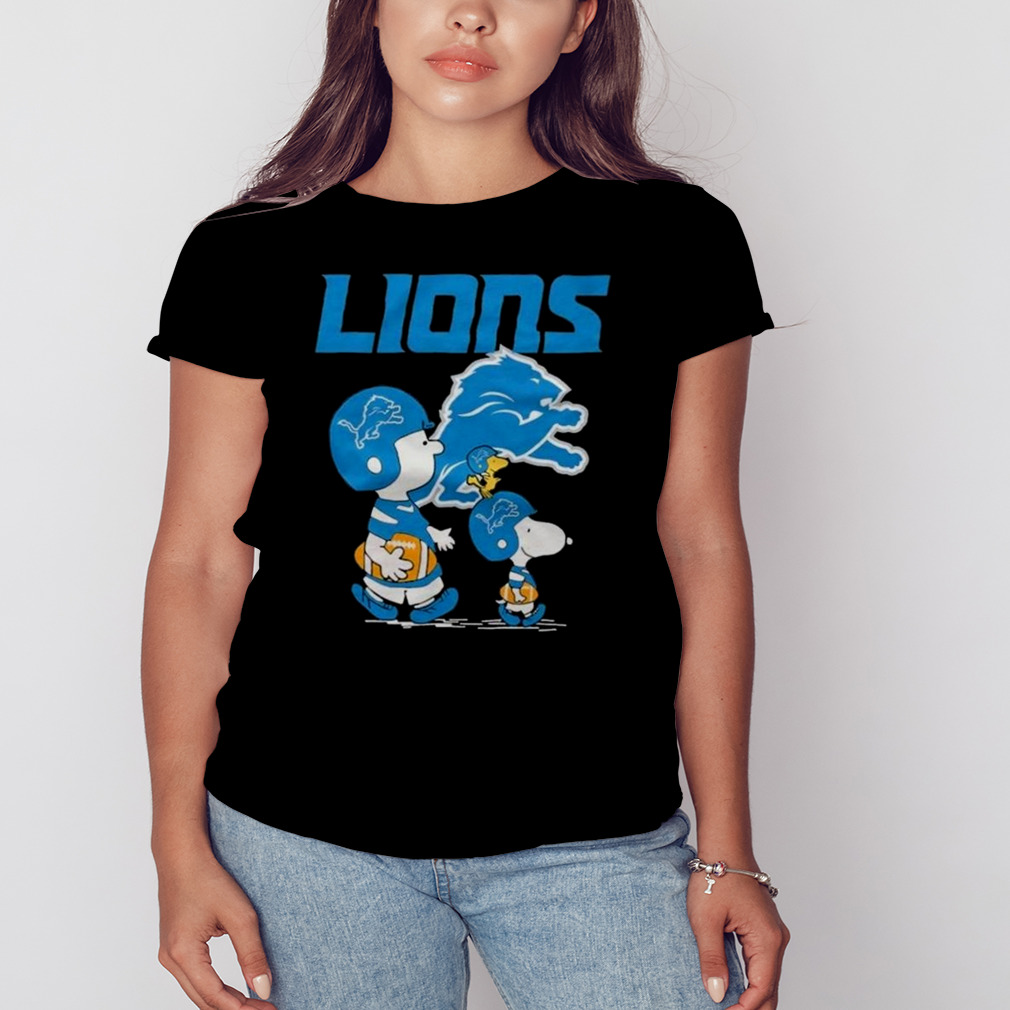 Detroit Lions Peanuts Snoopy Charlie Brown And Woodstock Shirt