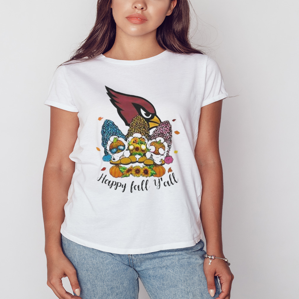 Gnomes Happy Fall Y'all Arizona Cardinals T-shirt,Sweater, Hoodie, And Long  Sleeved, Ladies, Tank Top